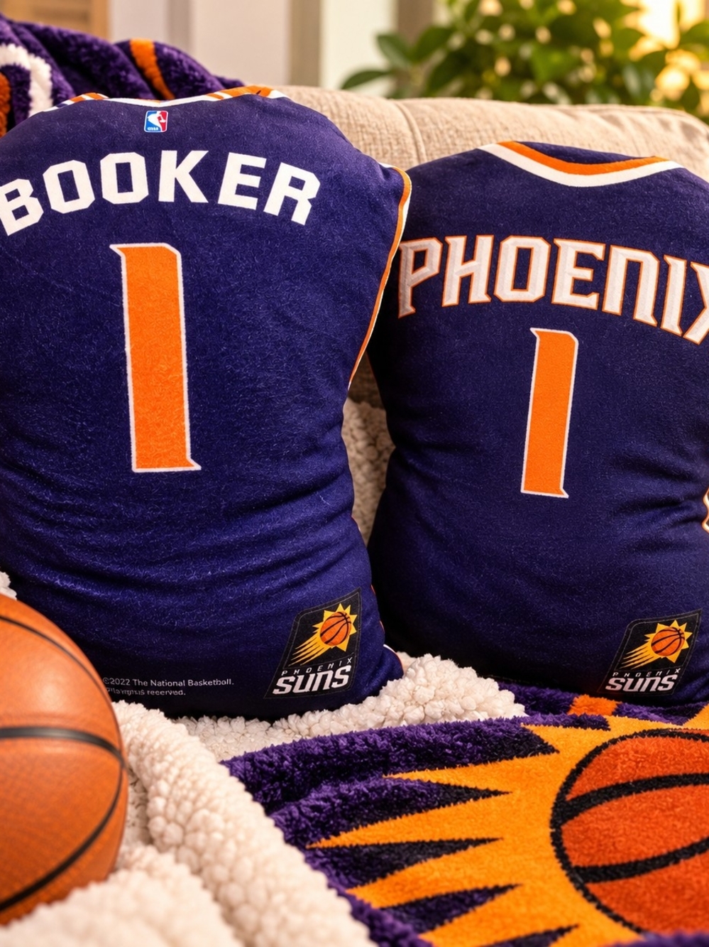 Phoenix Suns Devin Booker #1 NBA Northwest Travel Cloud Pillow NWT Basketball